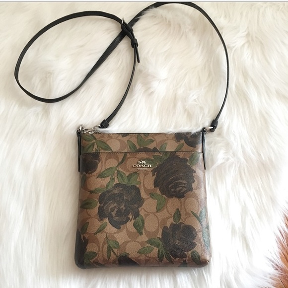 Coach Handbags - Coach Signature Floral/Camo Crossbody Bag